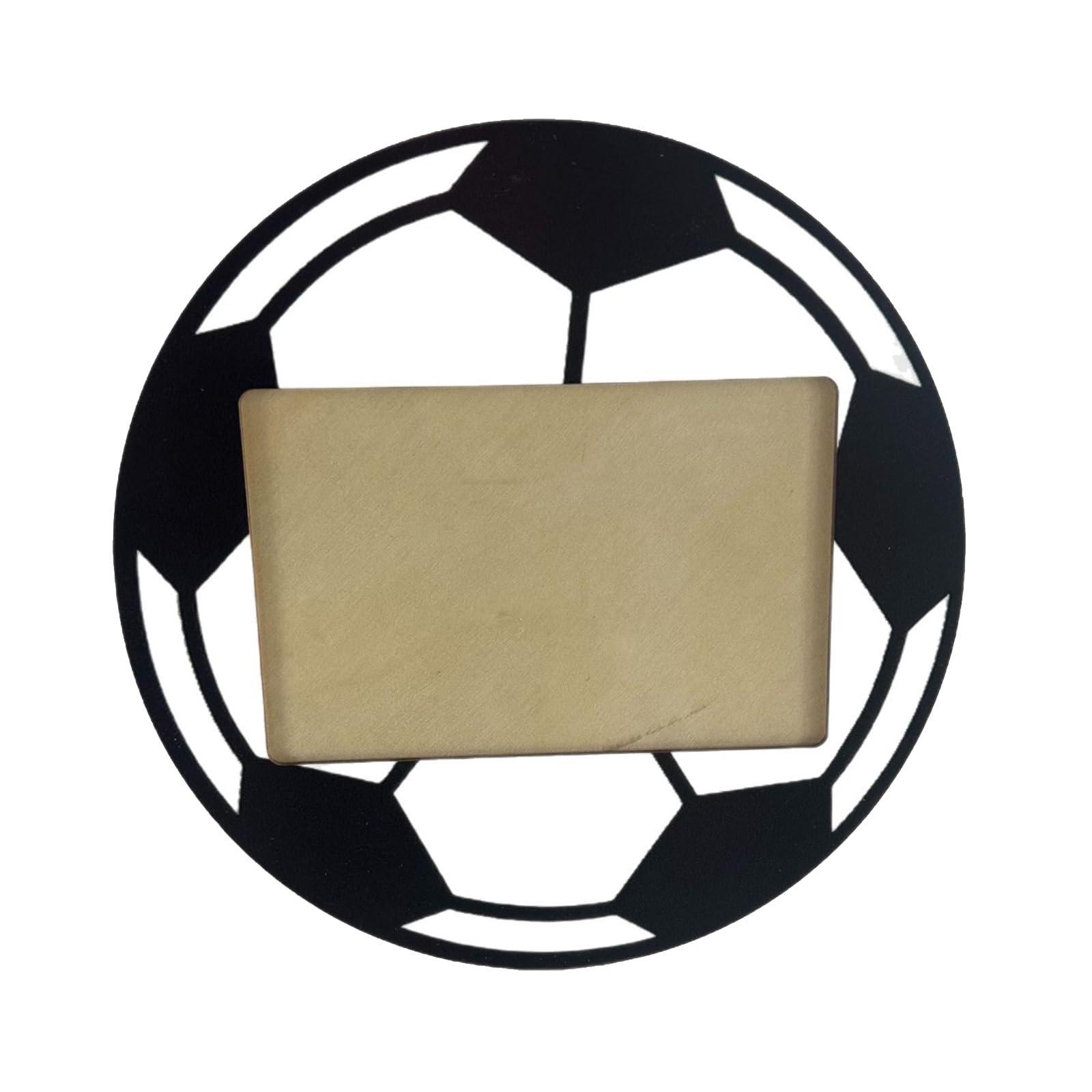 HZBB Engraved Wood Photo Frame Highlighting Traditional Sports Ball Patterns Great for Group Photos Vintage Sports Collectible