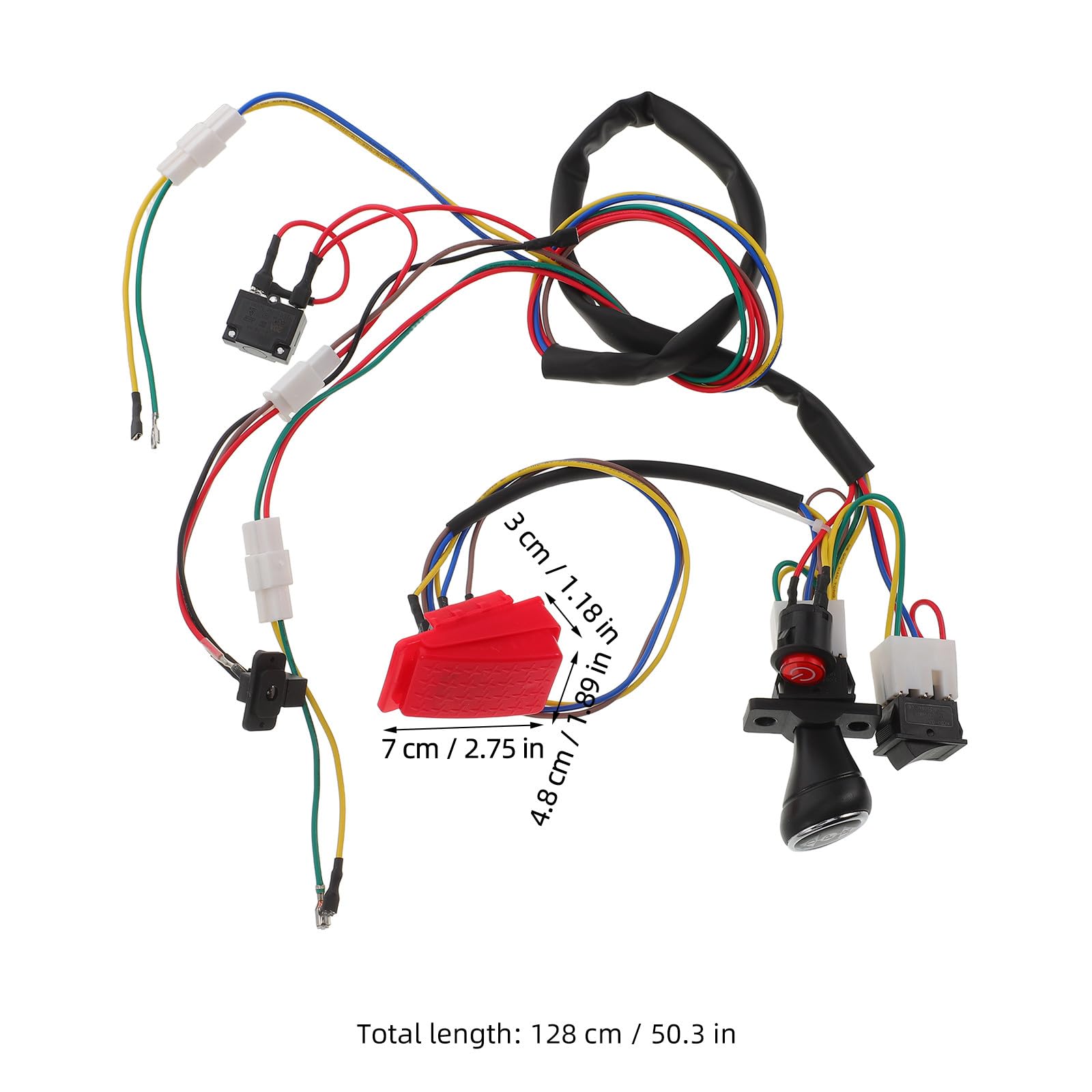 ibasenice Wymiana przewodów w samochodzie elektrycznym dla dzieci w celu | Zintegrowany kabel przełącznika, przyspieszenia, zabezpieczenie przed przeciążeniem, struktura sterowania do przodu i do tyłu
