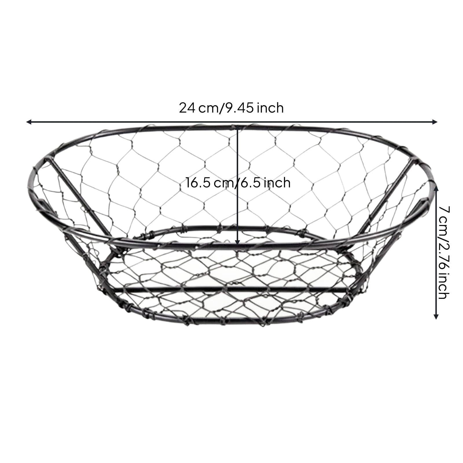 MagiDeal Metal Negro Elegante | Versátil, Funcional, Cesta Alambre Hierro, para Cocina