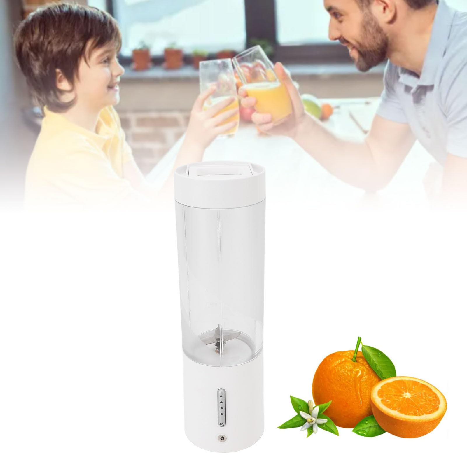 Portable Blender, 450ml Personal Blender USB Rechargeable Electric Handheld Blender Mini Juicer for Shakes and Smoothies with 6 Blades for Home, Sport, Office, Camping