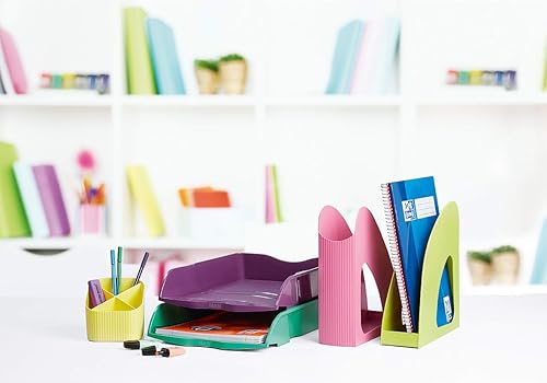 Miniatura 4 de Re-Loop - Bandeja para cartas, 6 piezas, 100% reciclada, bandeja para documentos, soporte para cartas, bandeja de papel, hasta documentos DIN A4C4,