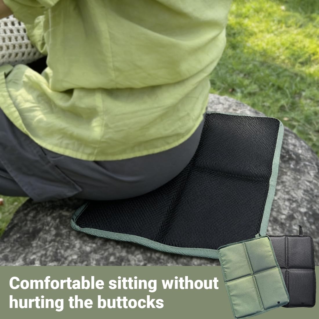 Tappetino Pieghevole, 2 Pezzi, Cuscini Esterni Impermeabili, caldo, Cuscino Stadio Pieghevole, Cuscini Portatili per Bambini per Campeggio all'aperto e Trekking, Picnic, Escursioni, 37 x 27,5 cm