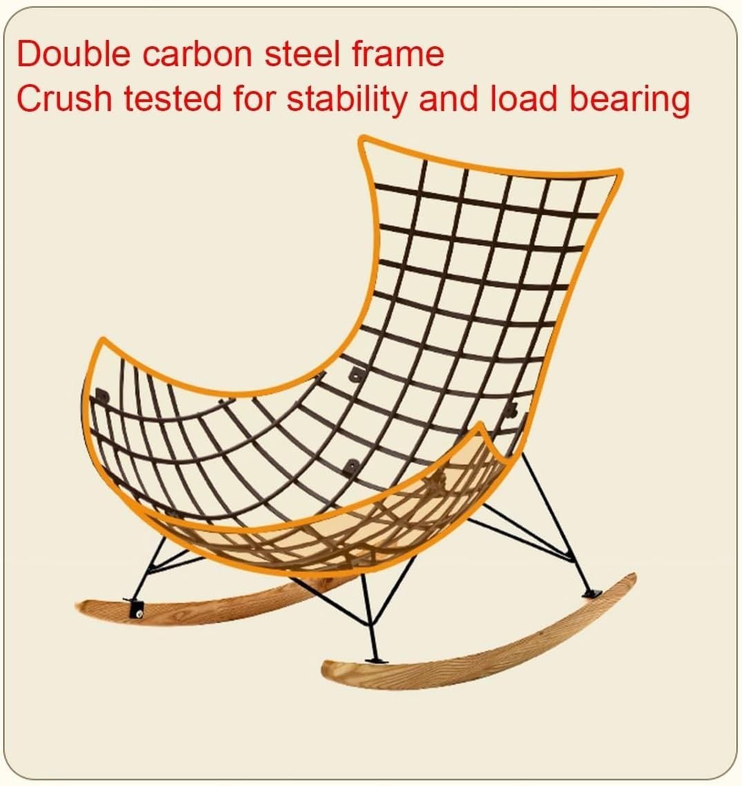 Juego de Mecedora y reposapiés de Ocio, Mecedora con Taburete para pies, Silla Relajante para balcón, Mecedora reclinable para Sala de Estar, sillón Moderno, Silla para Dormir Suave, Silla d