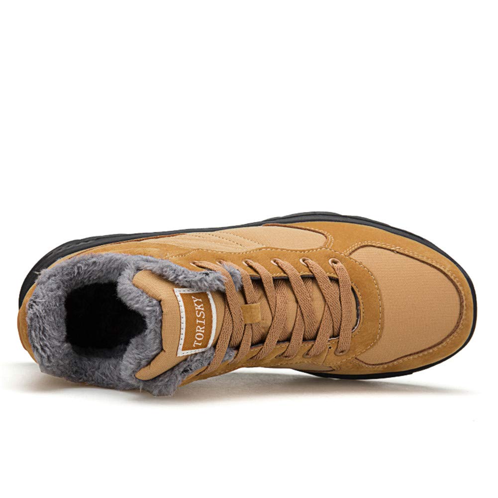 Axcone Stivali Uomo Donna Invernali Impermeabili Trekking Outdoor Caldo Cotone Scarpe Piatto Caviglia Stivaletti Neve - Rosso Marrone Blu Nero Grigio 36-48EU
