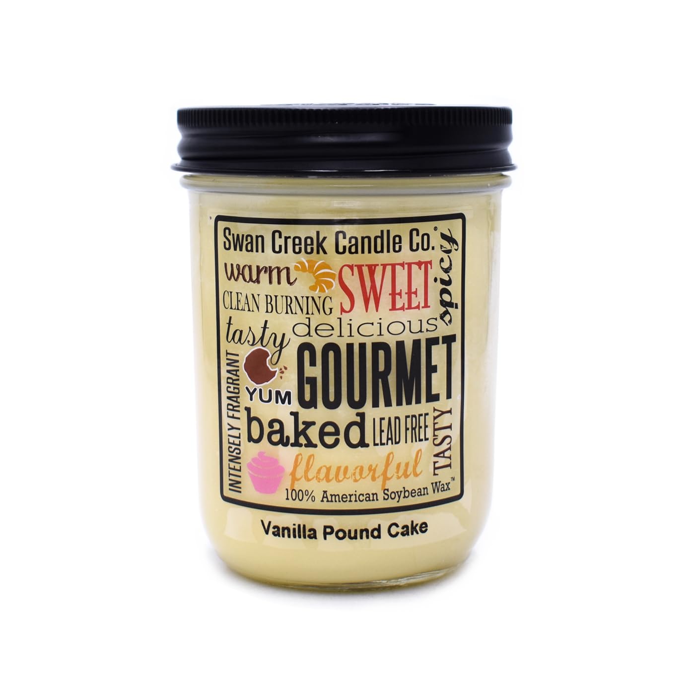 Swan Creek Candle Co. 12 ounce Kitchen Pantry Jar (Vanilla Pound Cake)