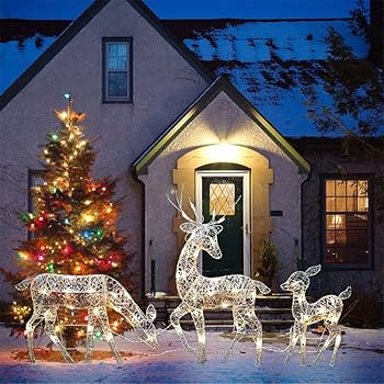 Light up deer christmas decorations Clearance