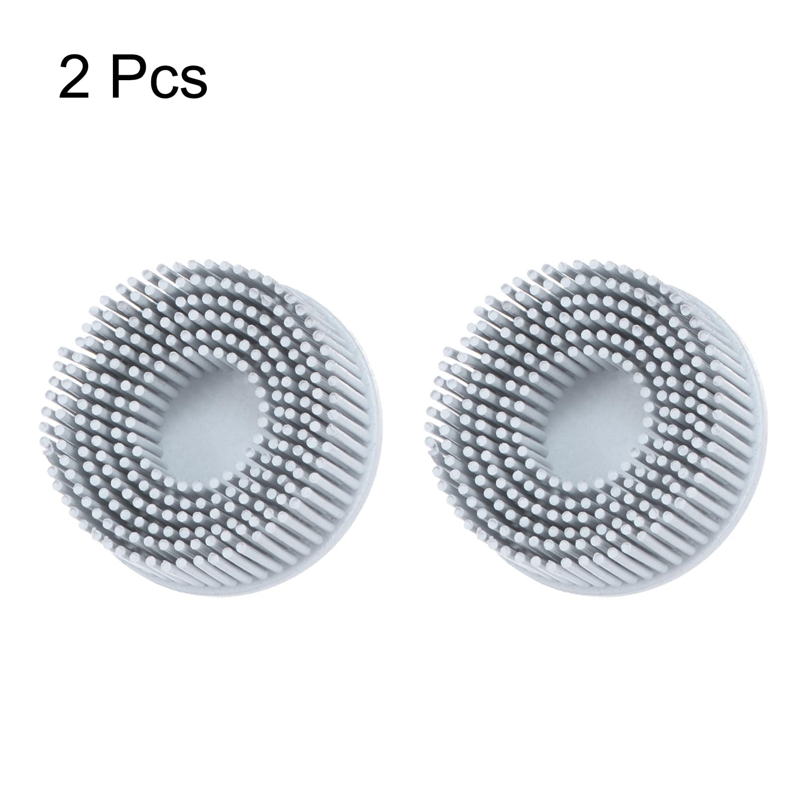QUARKZMAN 2pcs Disque À Poils 2" 120 Grit Brosse Abrasive Ébavurage Disque Brosse Électrique Avec Disque Abrasif À Changement Rapide Lock Pour Enlèvement De Revêtement Pour Metal, Blanc