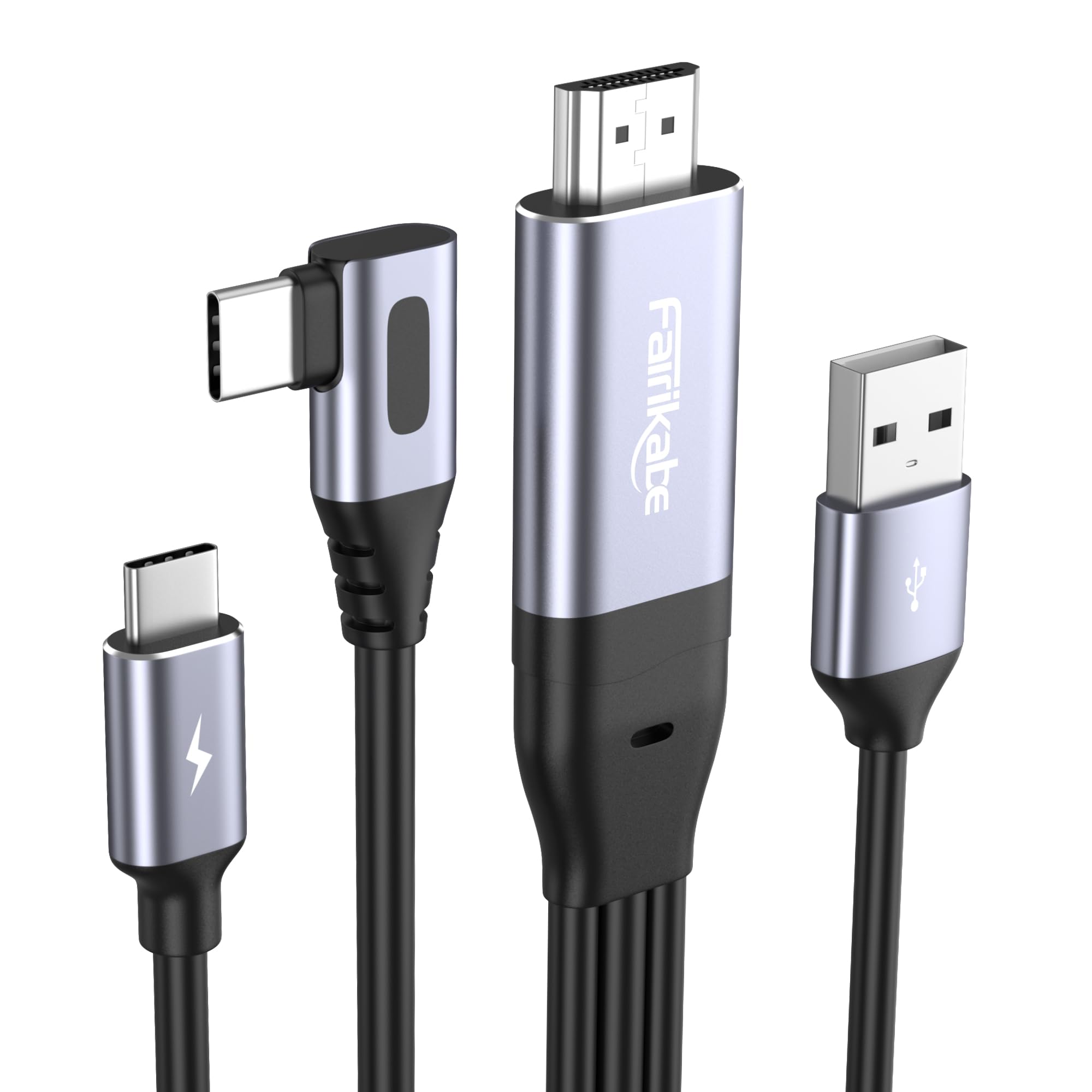 Amazon | HDMI to USB-C 変換ケーブル 2.5m 4K/60Hz L字型 HDMI出力を