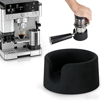 Coffee Tamper Base for Ninja Luxe Cafe ES601, Black Silicone Non-Slip Portafilter Stand, Improves Stability and Extraction for Home Barista Coffee Brewing