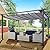 HAPPATIO 10' X 13' Outdoor Retractable Pergola Canopy for Deck, Backyard, Patio, Aluminum Pergola with Sun Canopy, Includes Ground Studs and Expansion Screws (Grey)