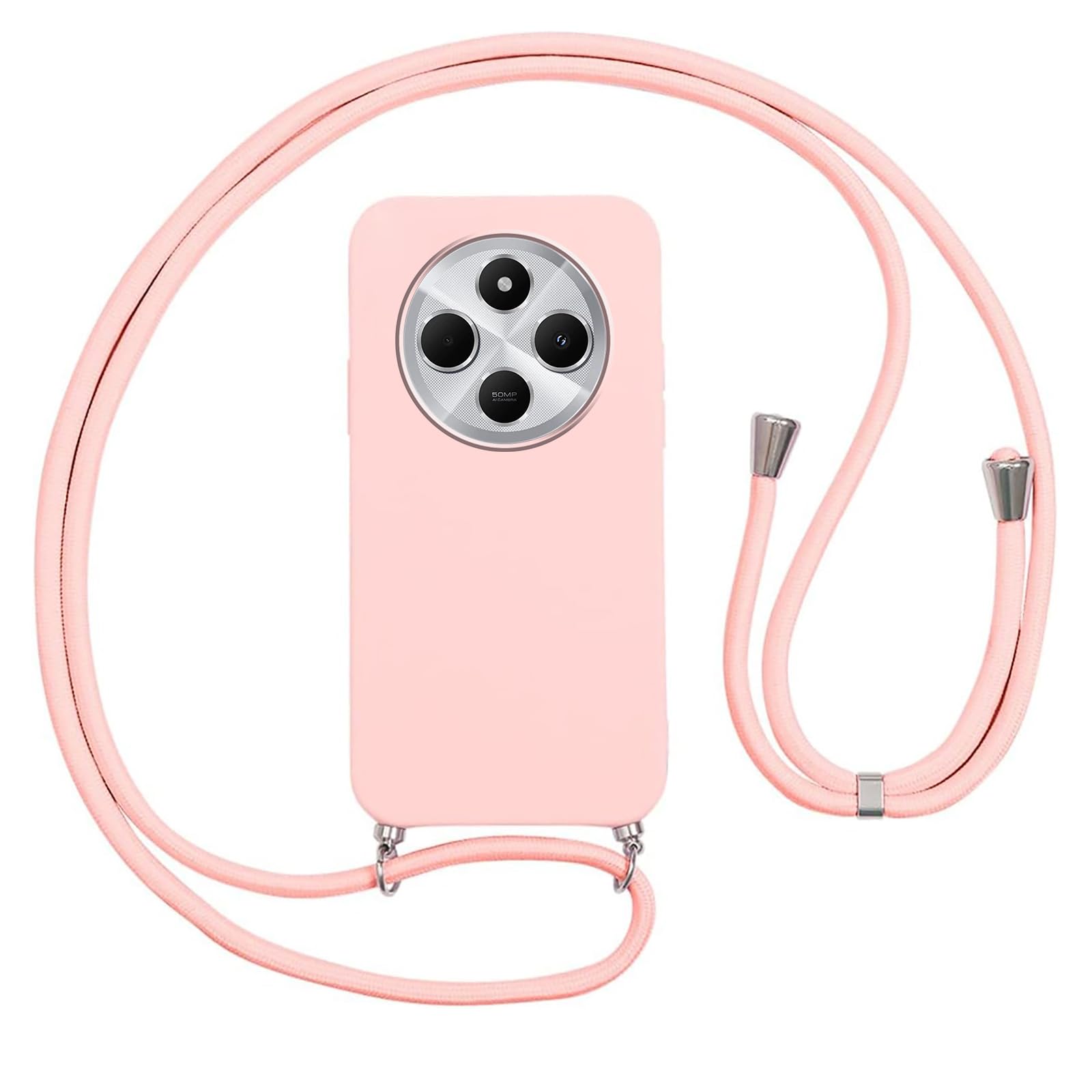 GoodcAcy Funda Con Cuerda Para IPhone 14 Pro - Silicona Líquida, Correa Ajustable De 1.5m, Colgante Al Cuello, Color Verde, Manos Libres