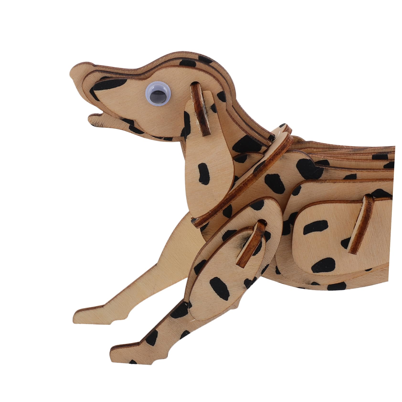 Amazon | KOMBIUDA 木製パズルのおもちゃ 犬の置物 子犬犬の彫像