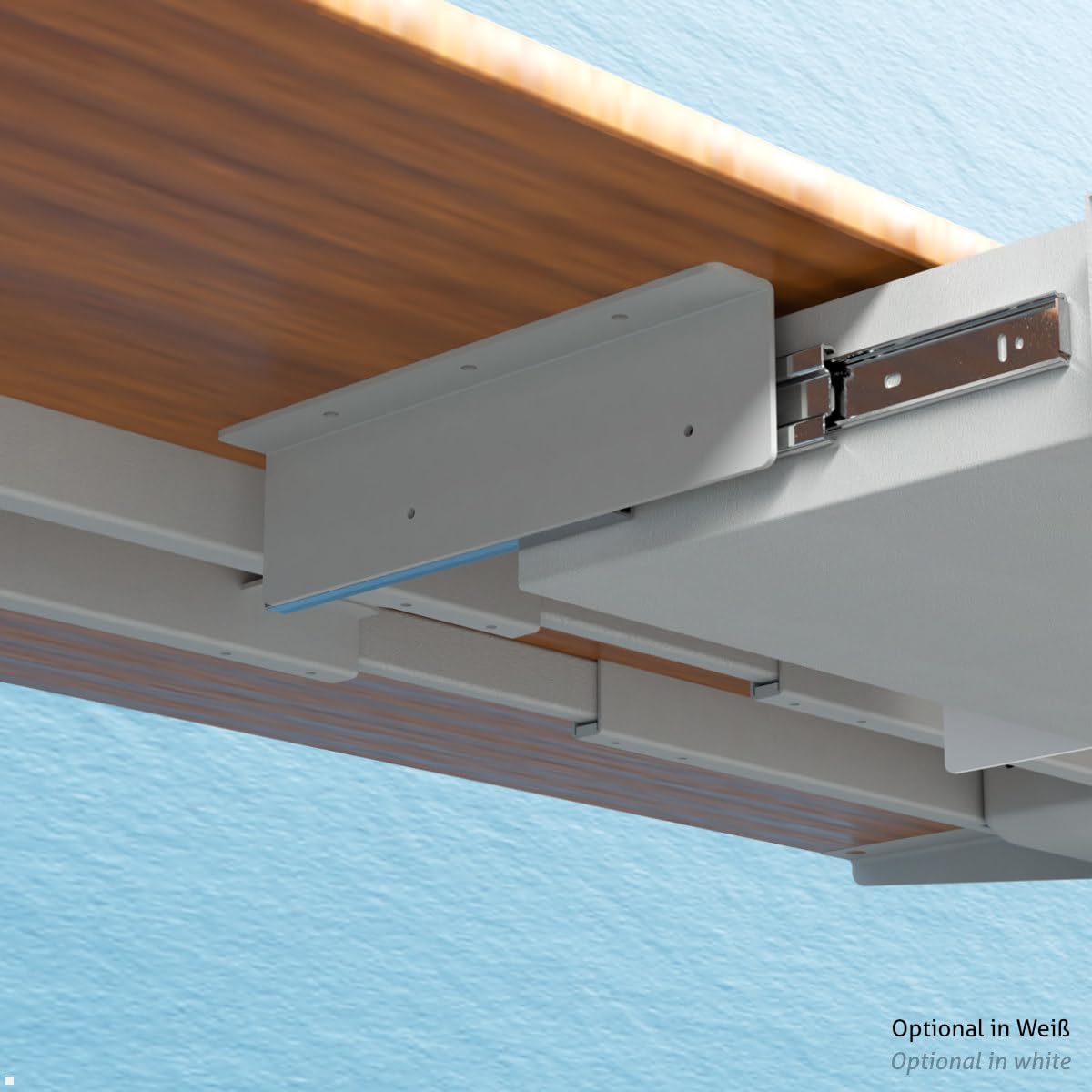 TUS018 ausziehbare Unterbau Schublade, abschließbar (silber)