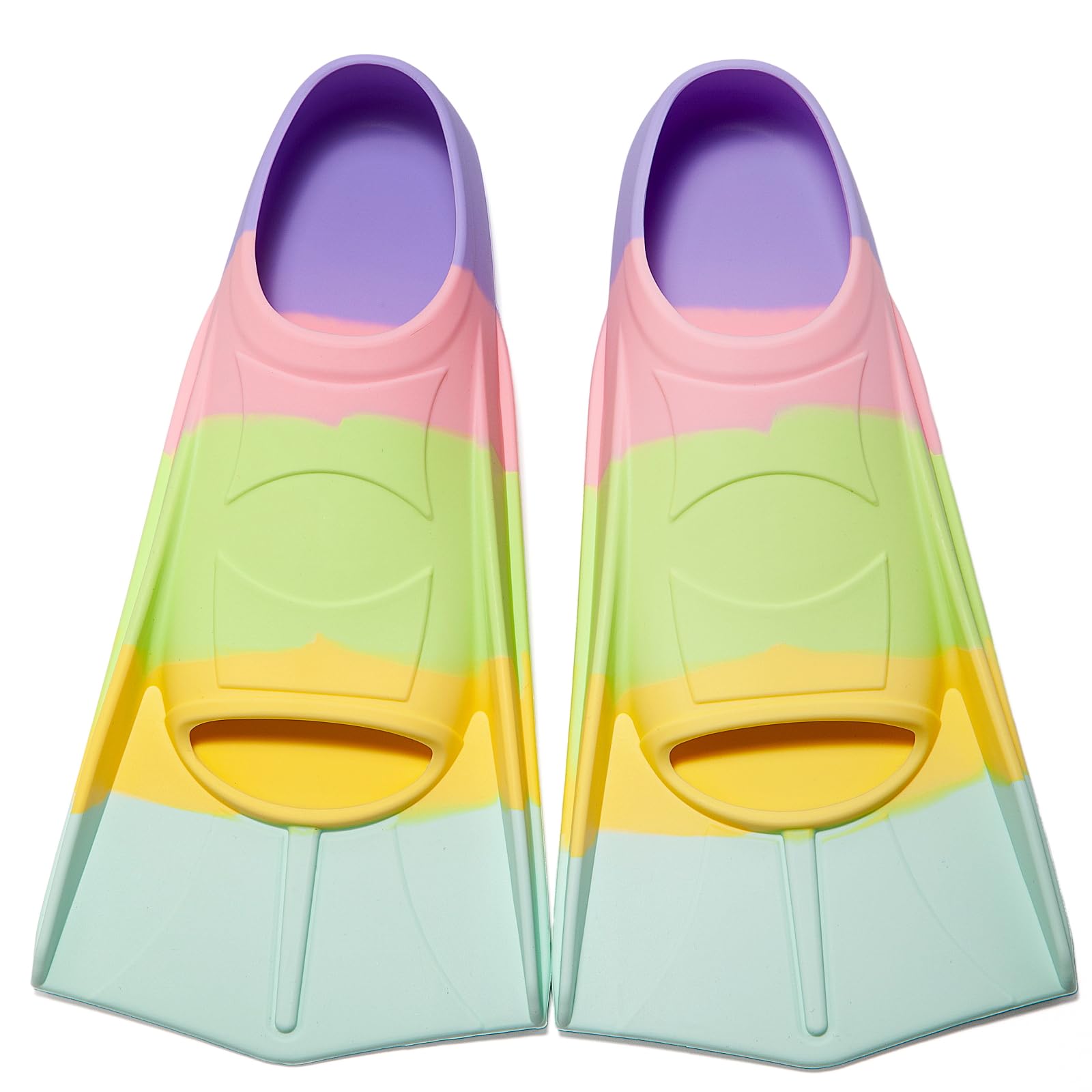 Azuunye Kids Swim Fins,Children Flippers Swimming Training Fins,100% Silicone Short Fins for Lap Diving Pool for Girls Boys (M Swim Fins, S(33-34)) โ image 1
