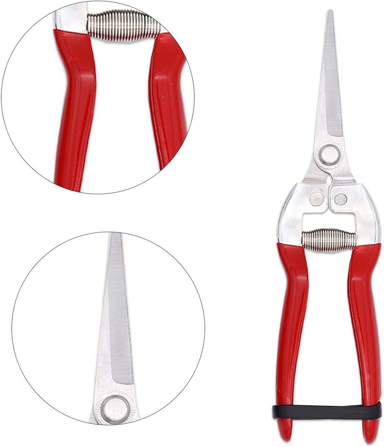 INLIMA Gardening Scissors 1pc Stainless Steel Scissors Bypass Pruning Shears Trimmers Secateurs Hand Pruner Clippers For Garden