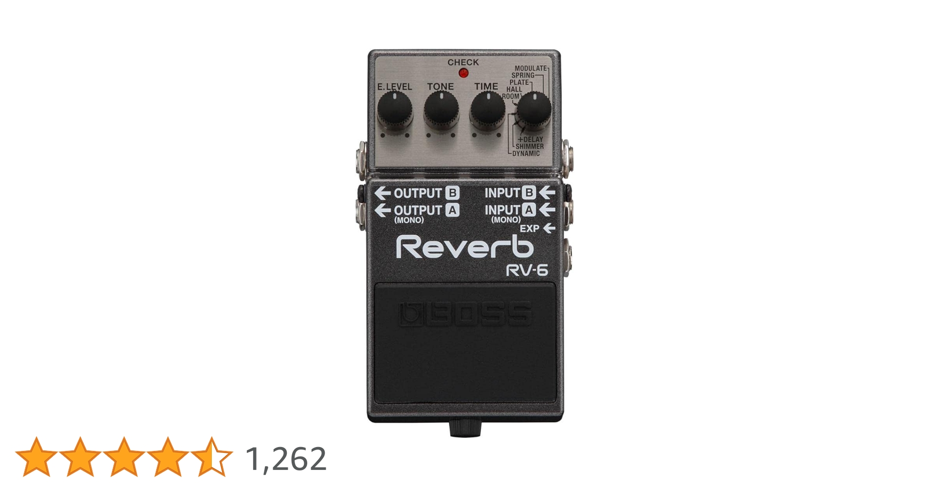 BOSS Reverb RV-6　リバーブ BOSS / RV-6のスペックや特徴をレビュー。お手頃で使いやすく
