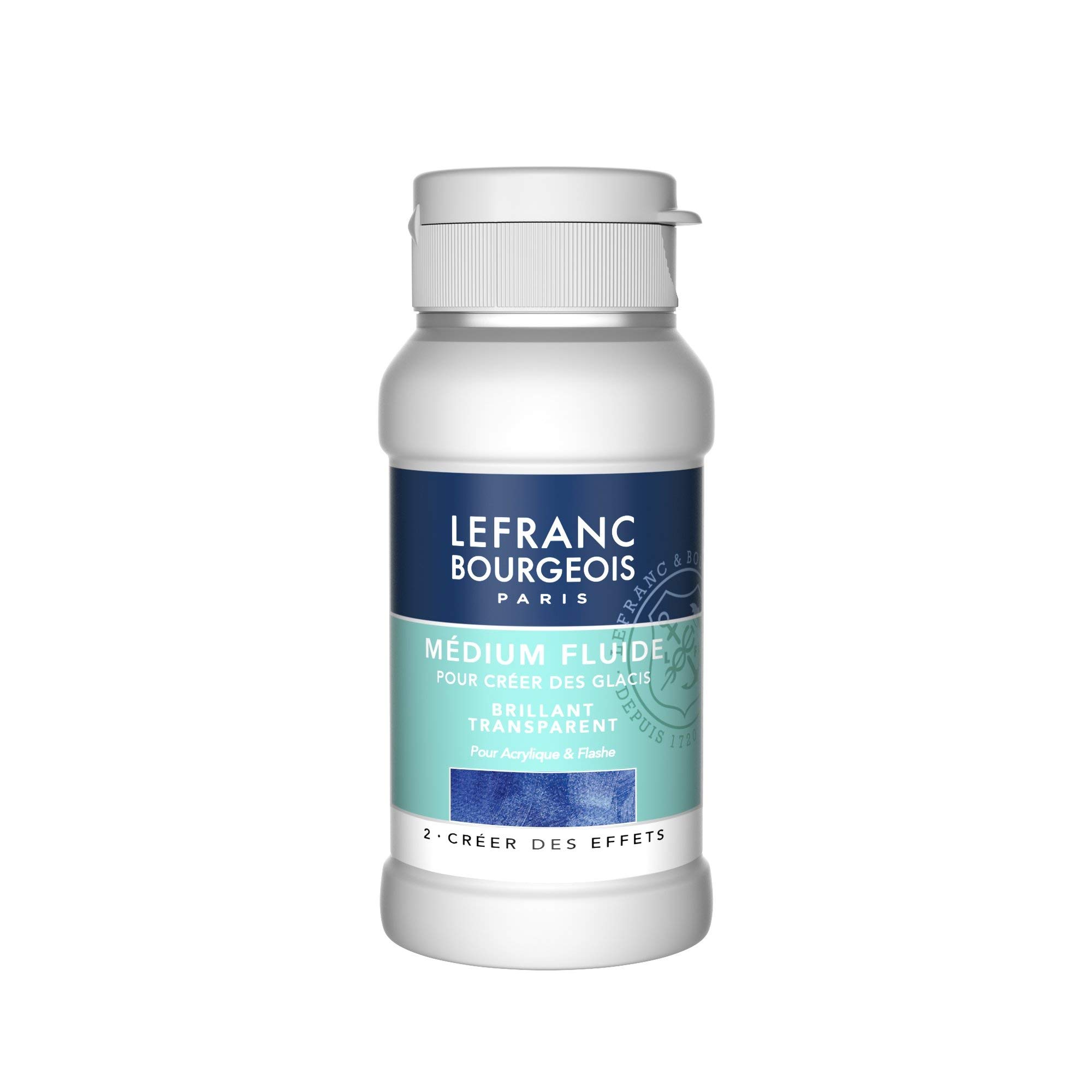 Lefranc & Bourgeois 300661 Shiny Liquid Painting Medium for Acrylic Paints for Creating Varnish Transparent 120 ml Bottle