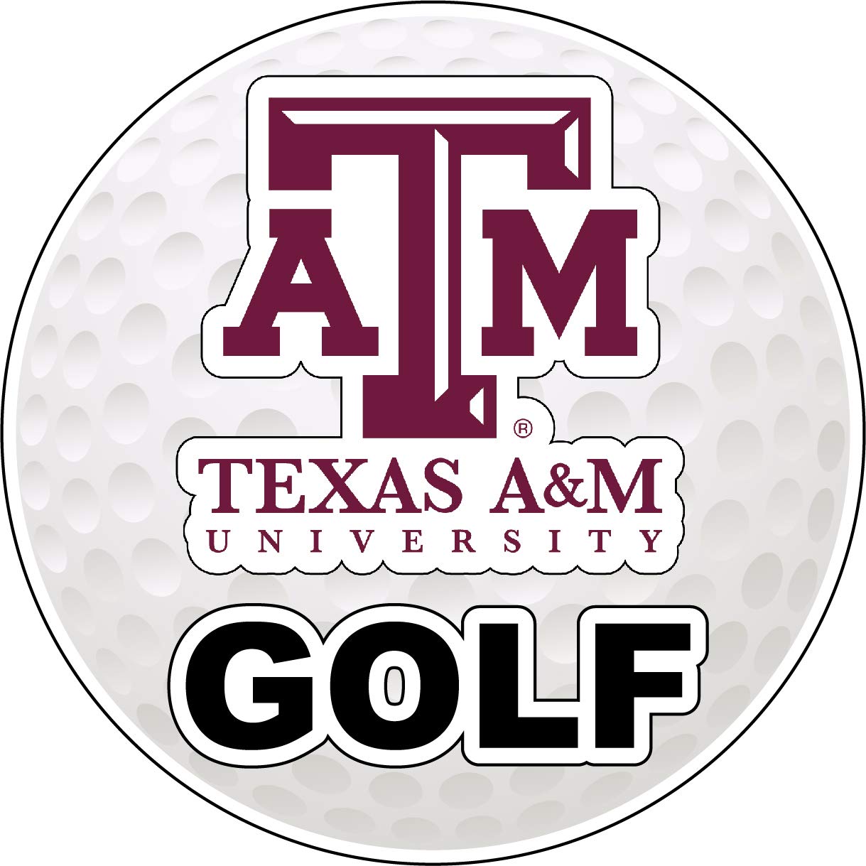 Texas A&M Aggies 4-Inch Round Golf Ball Magnet Officially Licensed Collegiate Product
