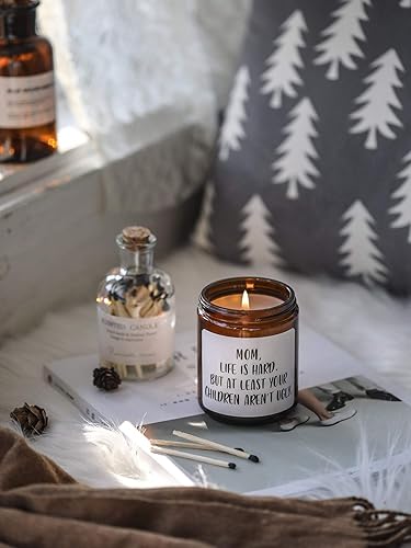 Miniatura 4 de Regalo para el día de la madre, regalos de cumpleaños para mamá de hija hijo, vela de soja perfumada con aroma a mamá, idea divertida de regalo de