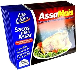 Kit sacos assa mais para carne peixes aves 30 sacos