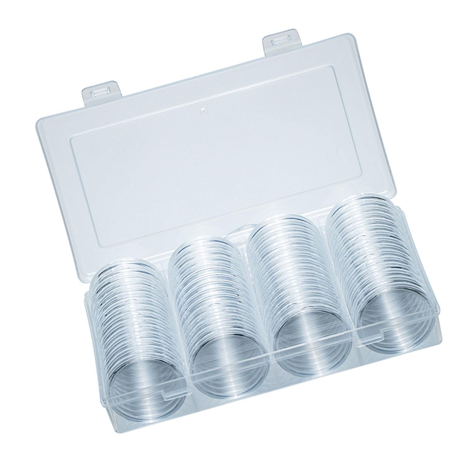 HDOYTXXM 40mm Coin Storage Box for Collectors and Investors Resistant Cases Clear Commemorative Medals Holder Proof Box