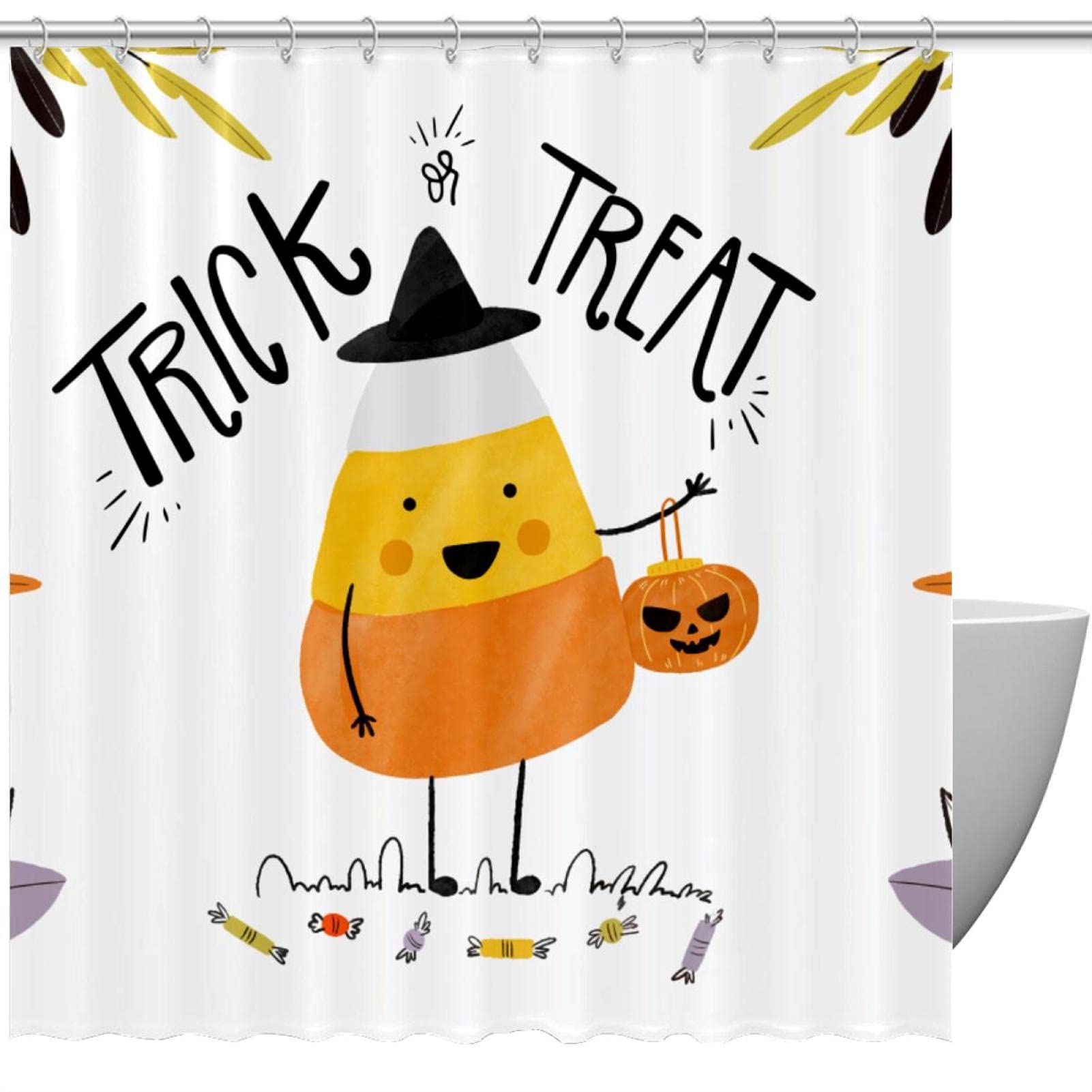 Rideau de douche mignon pour ambiance Halloween enfant