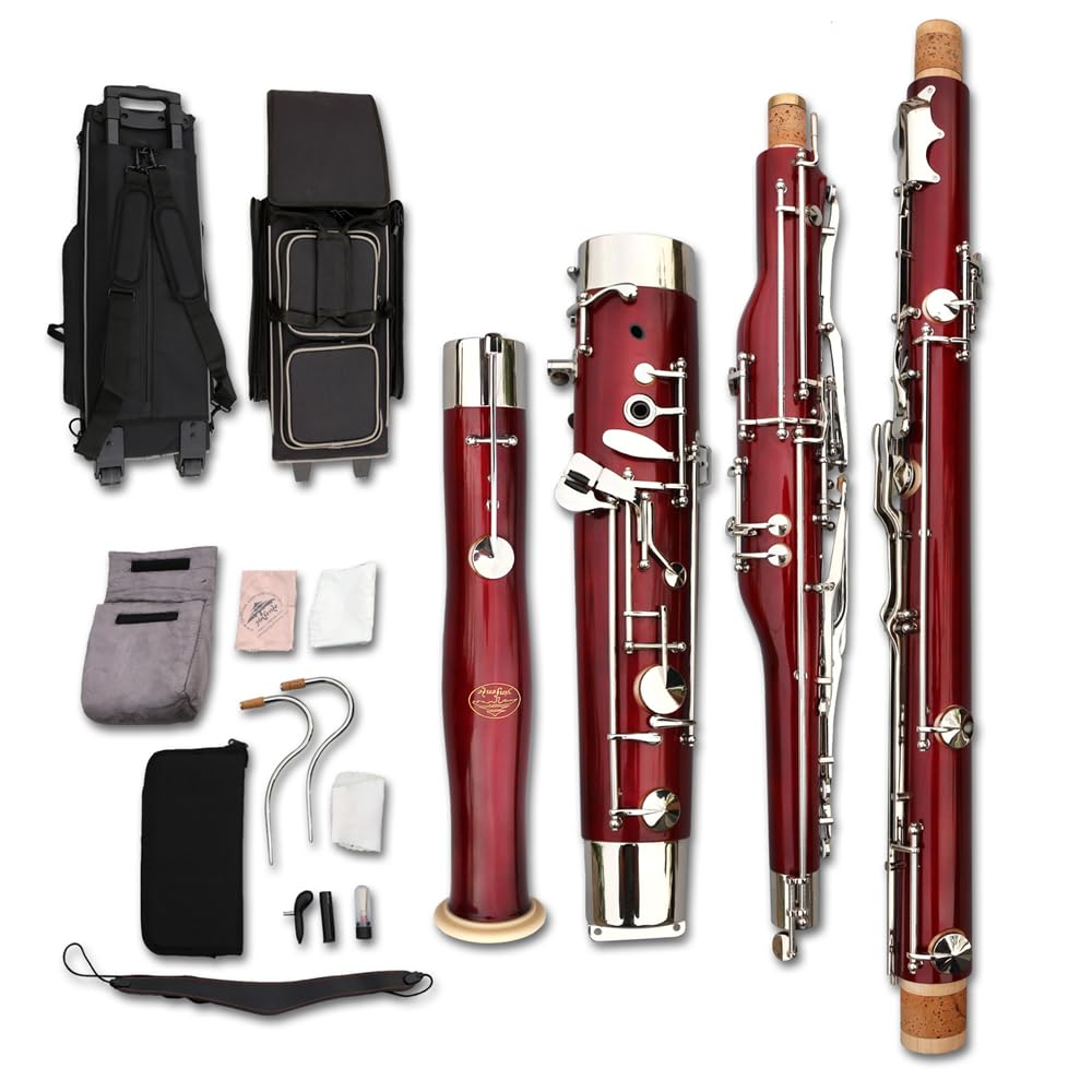 Amazon.com: WUQIMUSC Bassoon C Key 26 Keys Silver Plated Maple