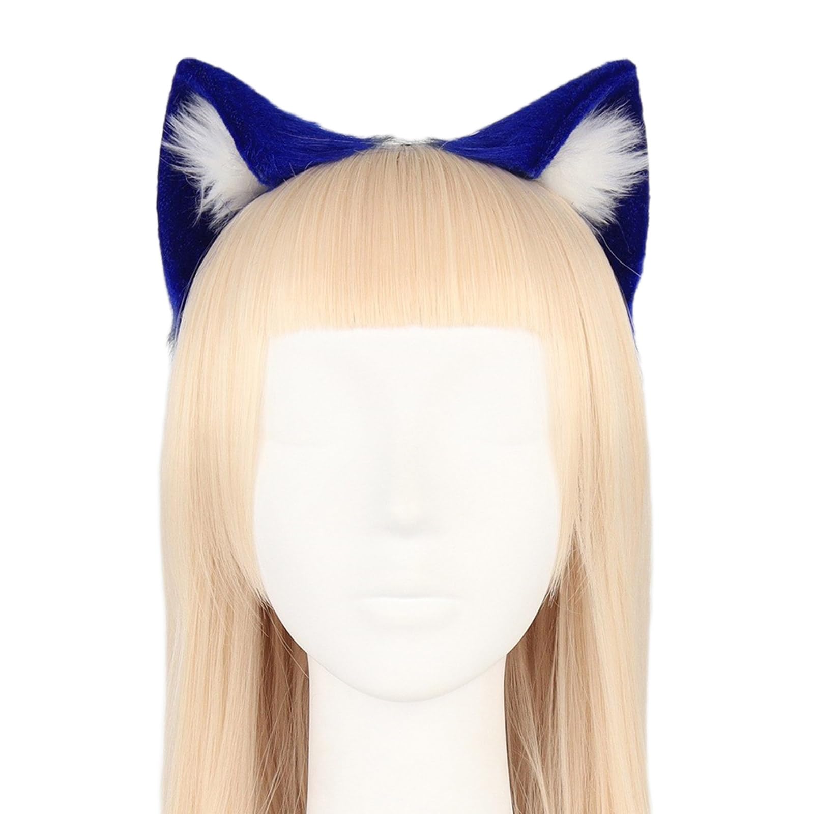 Yjcnelcr Handmade Wolf Ear Headbands Kitten Girl Cosplay Headwear Ears Fursuit Masquerades Halloween Cosplay Party
