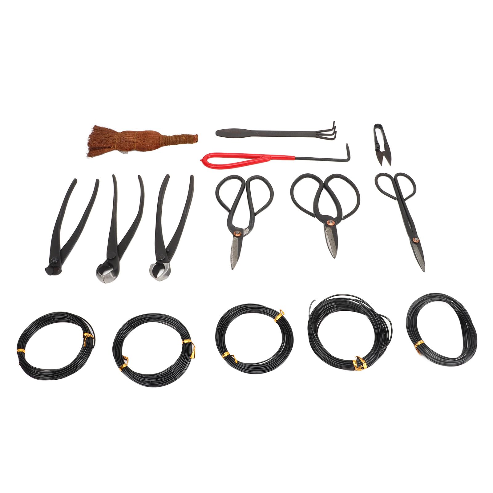 Bonsai-Werkzeug-Set, Garten-Handwerkzeug-Set, Gartenschere Als Pflanzenzubehör, Blattschneider, Gartenschere, Rechen, Hardware-Kit, Gartenzubehör aus Kohlenstoffstahl