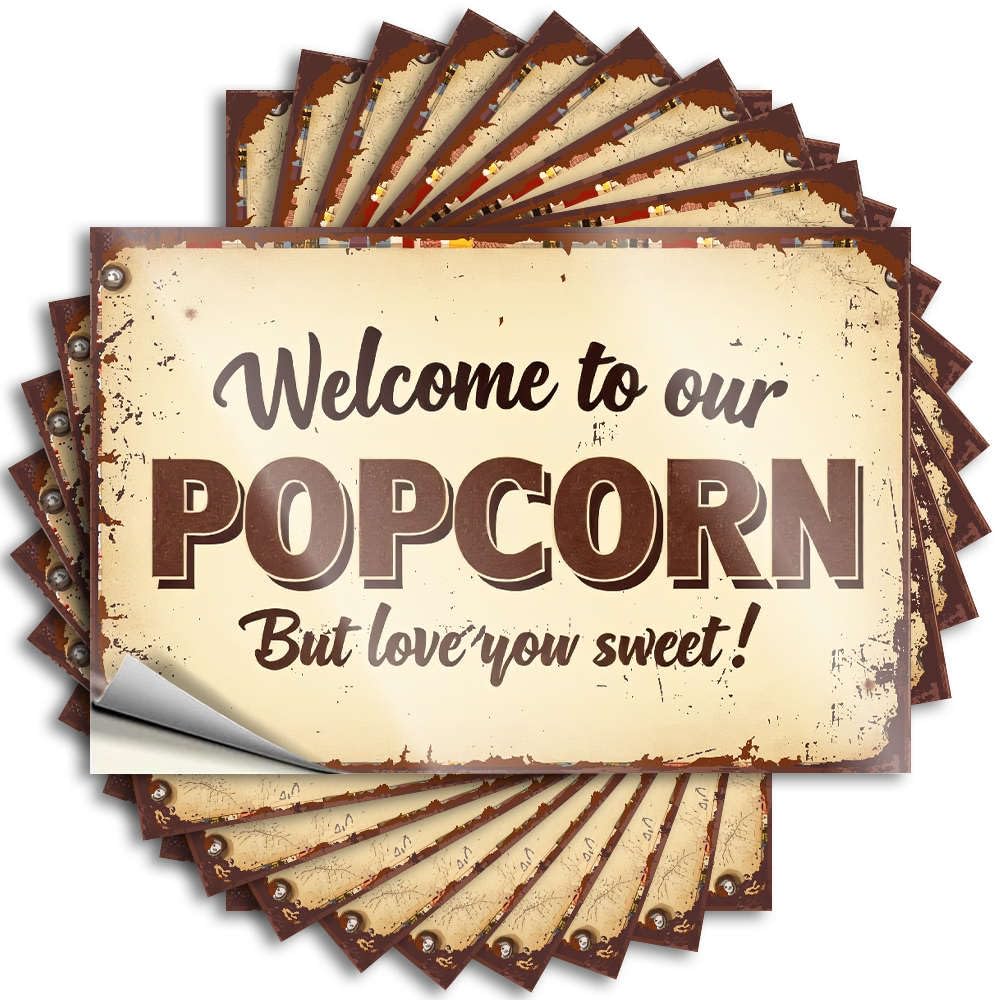 Tattoos Western Bathroom, Sand Door Welcome to Our Popcorn! | Modern(8X12CM)