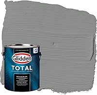 Vista 19 de Glidden Pintura interior + imprimación: gris/plata antigua, una capa, plana, 1 galón