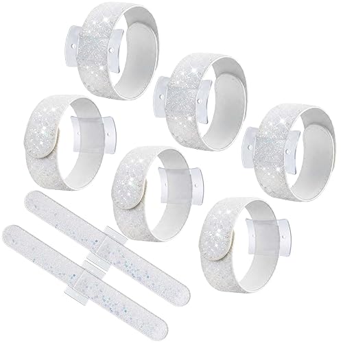 6 Pieces Slaplet Wrist Corsage Bracelets Wristlet Band with Acrylic