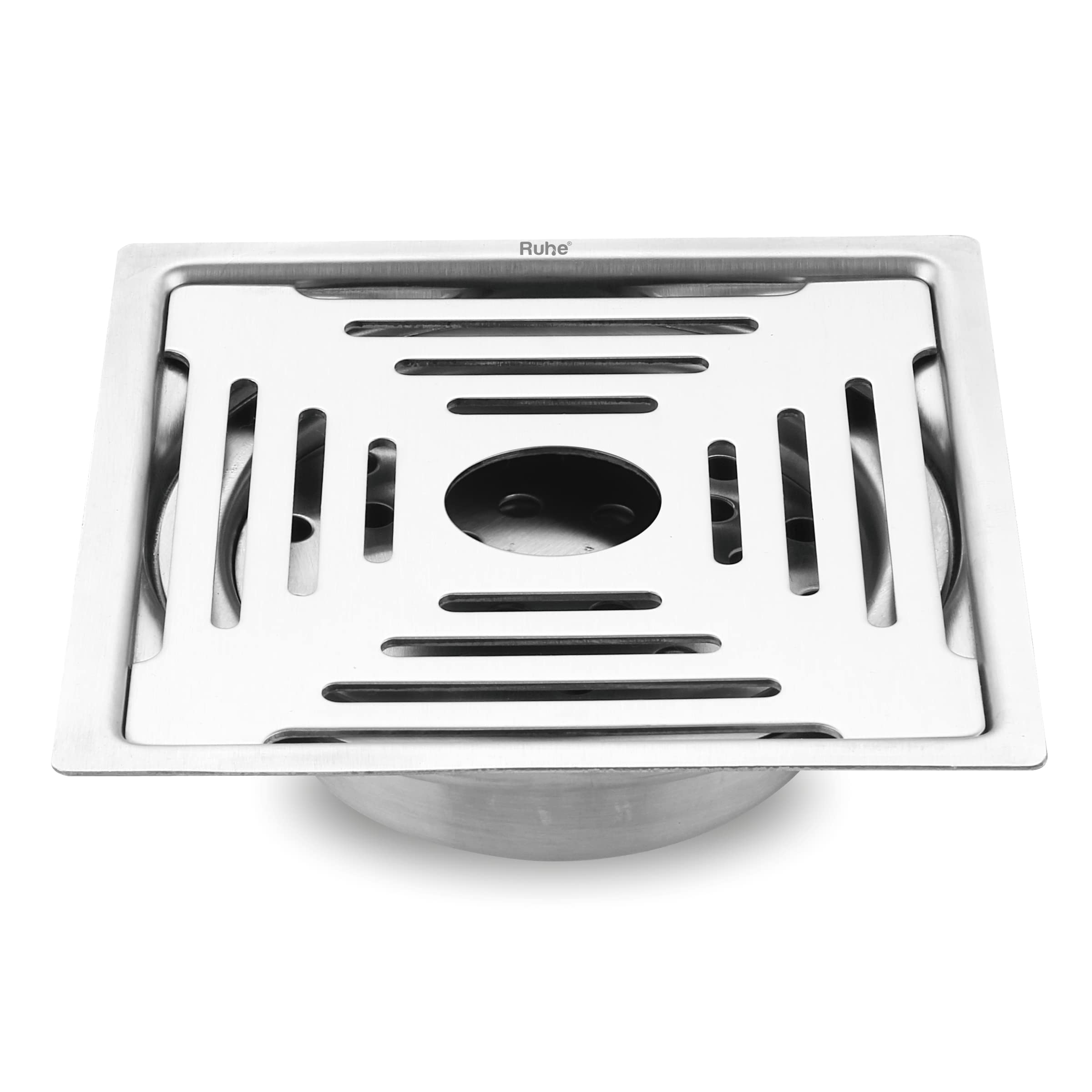 Ruhe® Square Flat Cut | 304-Grade Stainless Steel Floor Drain- Opal Exclusive Square Flat Cut | (5x5 inches) | with Cockroach Trap/Jali & Hole (B09H4SCHH4) Amazon Price History, Amazon Price Tracker