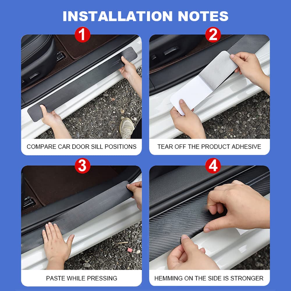4 STUKS Auto Deur Dorpel Beschermstrips, voor Opel Corsa D Astra G J H Vectra Auto Deur Dorpel Trim Strips Anti-Kras Instaplijsten