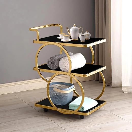 FURNIFOX 3-Tier Metal Serving Trolley