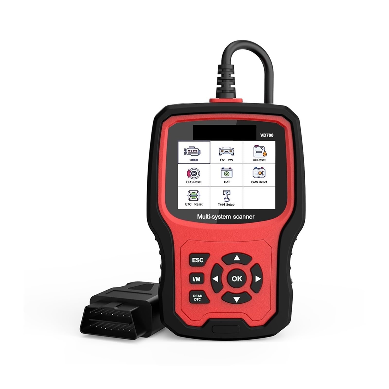 VD700 All System OBD2 Scanner Airbag Reset OBD 2 Narzędzia diagnostyczne samochodu,Przyjazny dla użytkownika