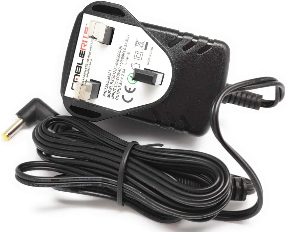 5v power supply adapter for Argos Bush 266/3342 DAB Radio - psu plug cable