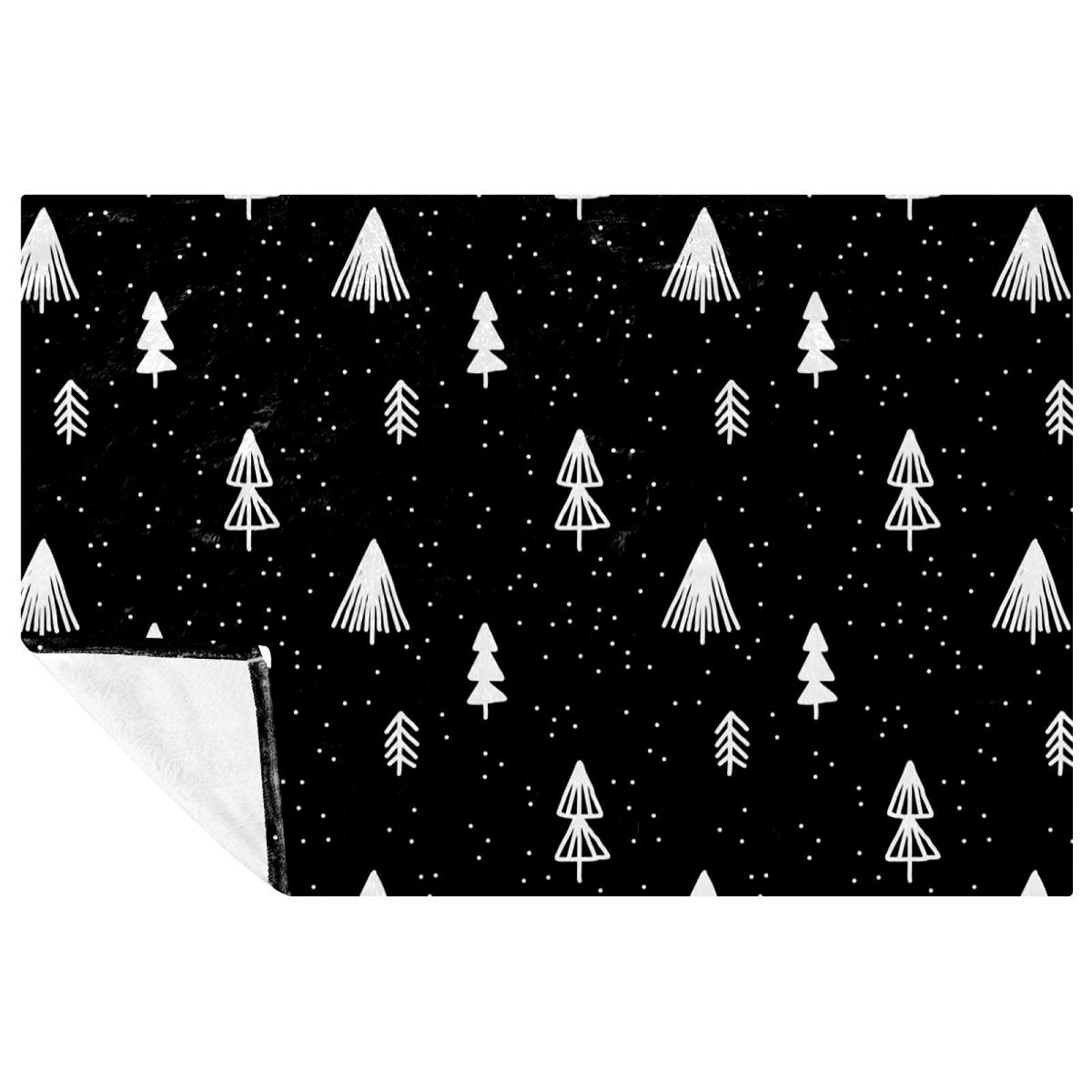 Couverture motifs arbre de Noël, le cadeau idéal pour lit et canapé