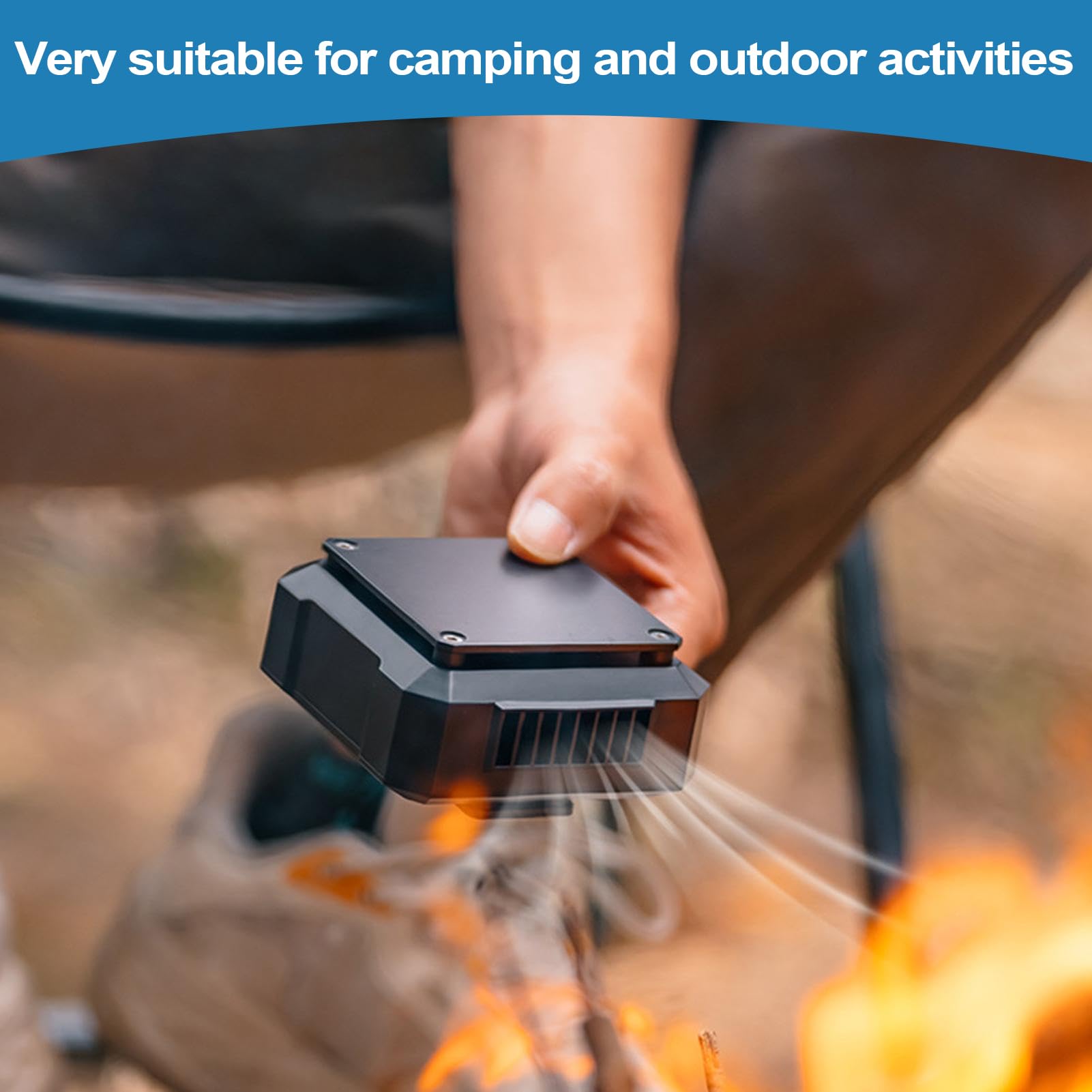 Socool Ventilateur de taille portable à clipser sur ceinture portable 20 000 mAh rechargeable, refroidissement 40 h, 10 vitesses et double sortie d'air, ventilateurs de cou mains libres (noir, 20 000