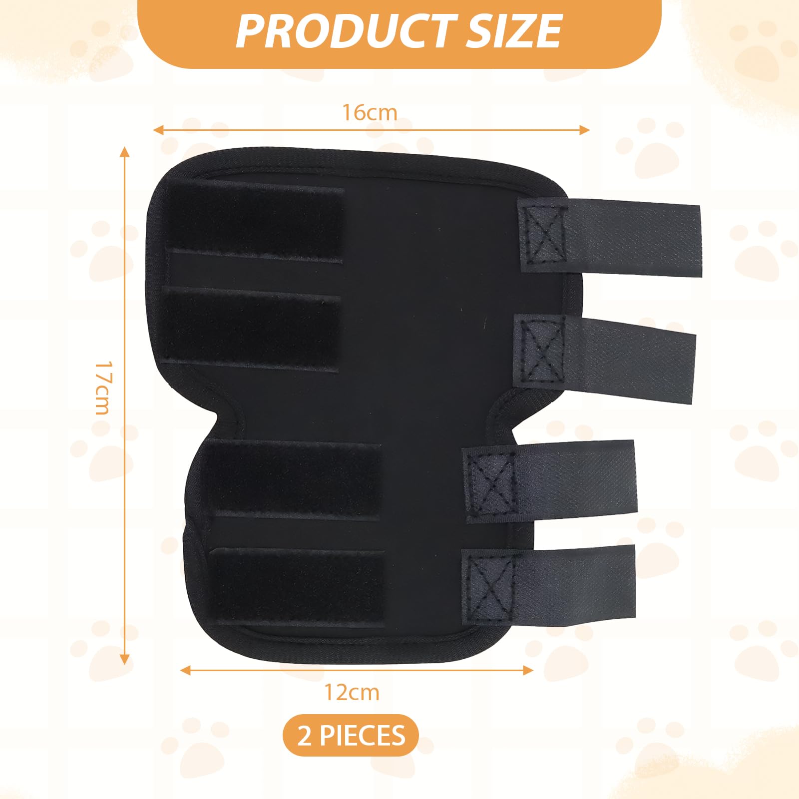 2 tobilleras para perros, cómodas, ajustables, rodilleras traseras para perros, para patas delanteras y traseras, para evitar lamer, vendaje para perros para heridas, para la curación de
