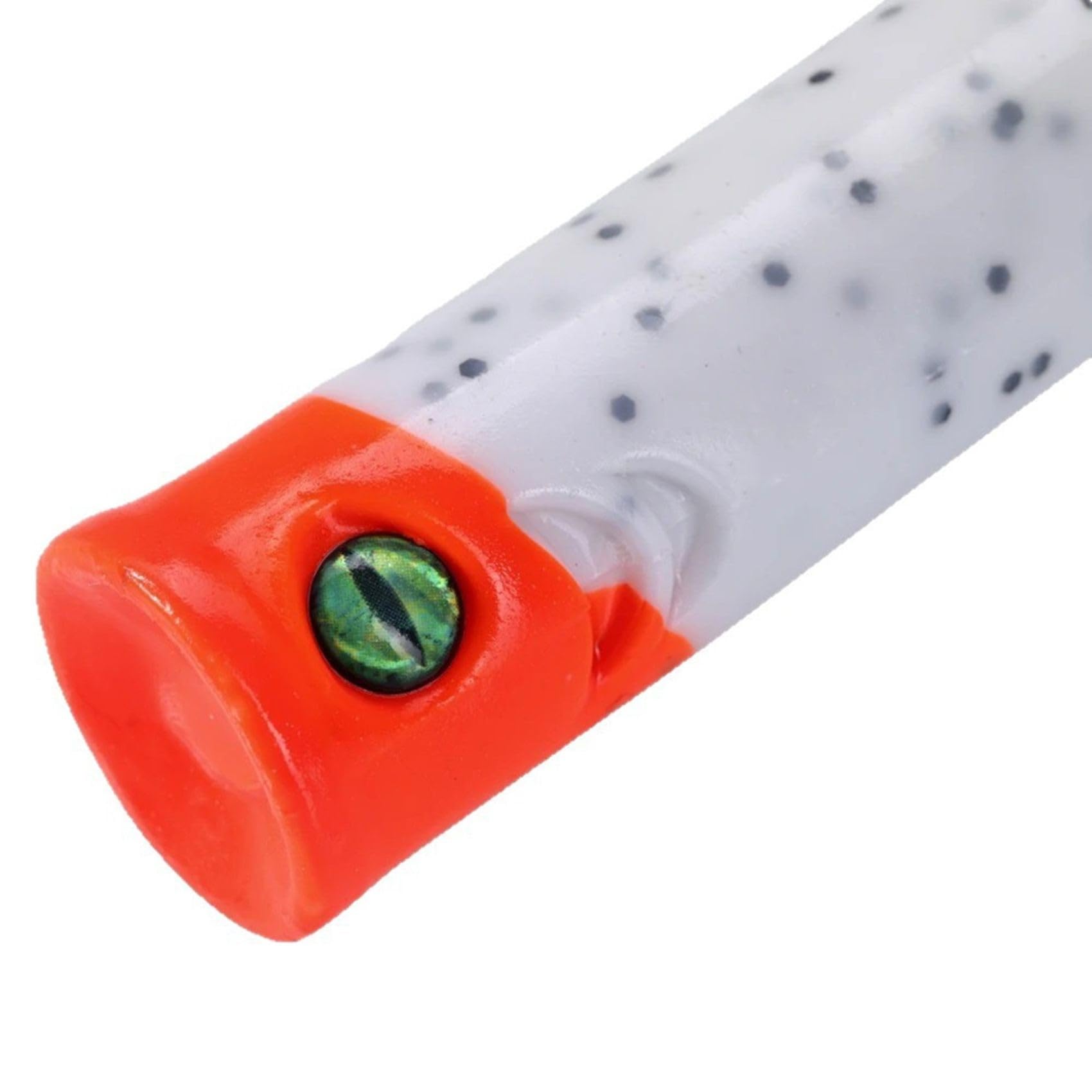 Señuelo de pesca flexible para pesca de lucio, perca y lucioperca, señuelo cilíndrico con enrollada para pesca al aire libre.