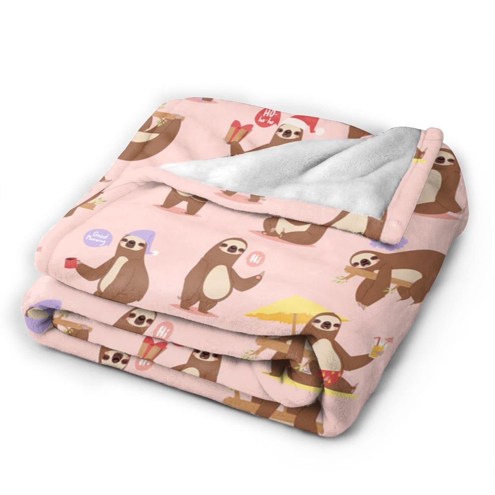 Zwart-wit patroon print ultra-zachte micro fleece deken, veelzijdige
