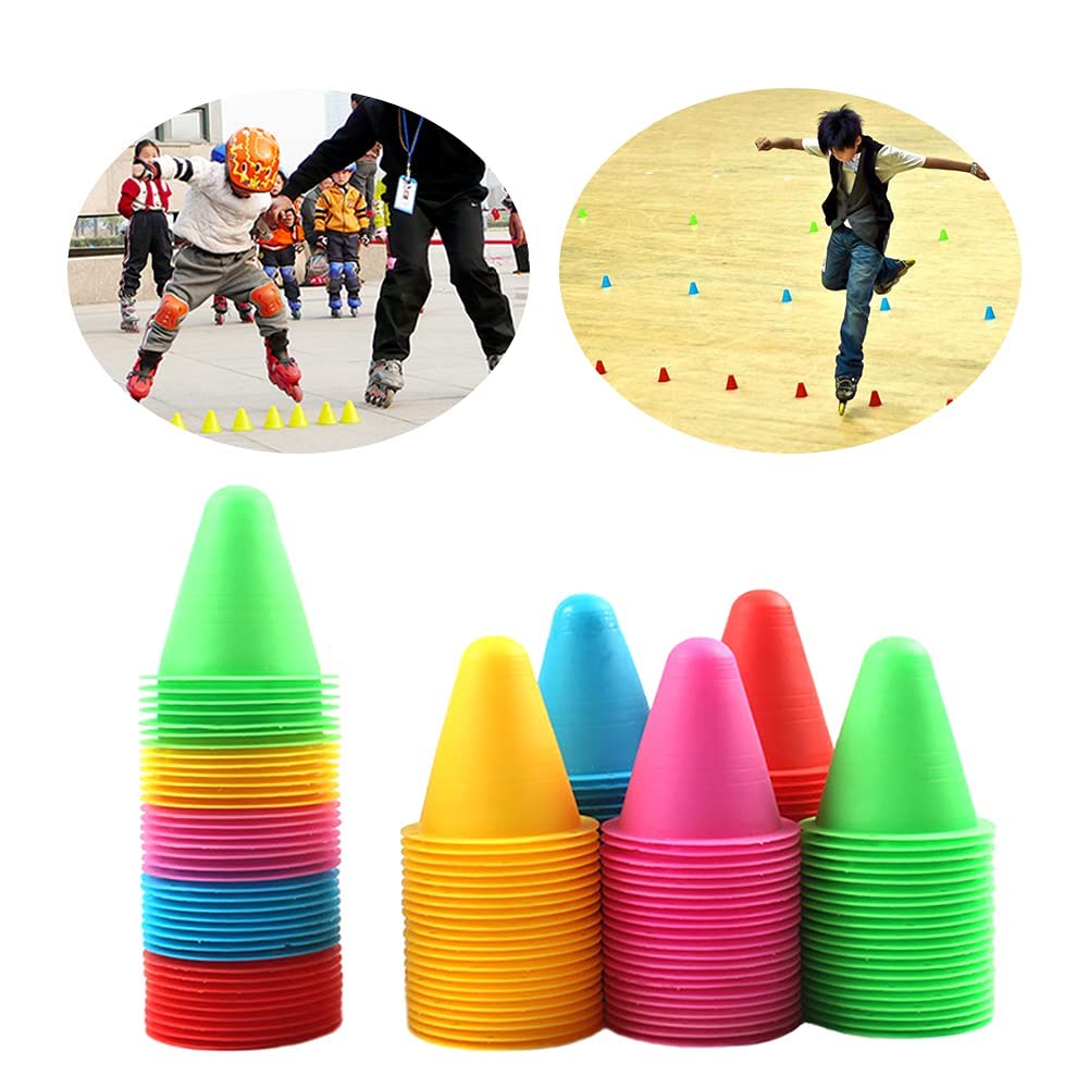 50 Coni Da Slalom Per Allenamento, Mini Ostacoli Colorati Per Calcio, Pattinaggio, Bambini, Altezza 8cm - 3