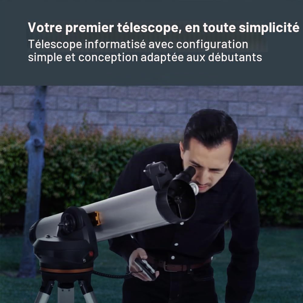 Celestron 31150 LCM 114 Series Télescope réflecteur de Newton informatisé, argenté