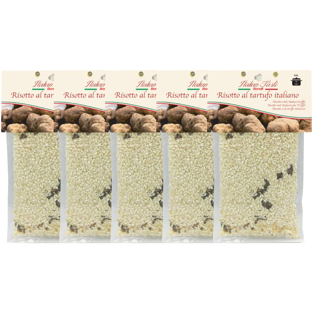 SET 5 RISOTTI AL TARTUFO - confezione da 5 buste sottovuoto - singolo pezzo 300 g - ricetta tipica piemontese - Italian Taste Borelli