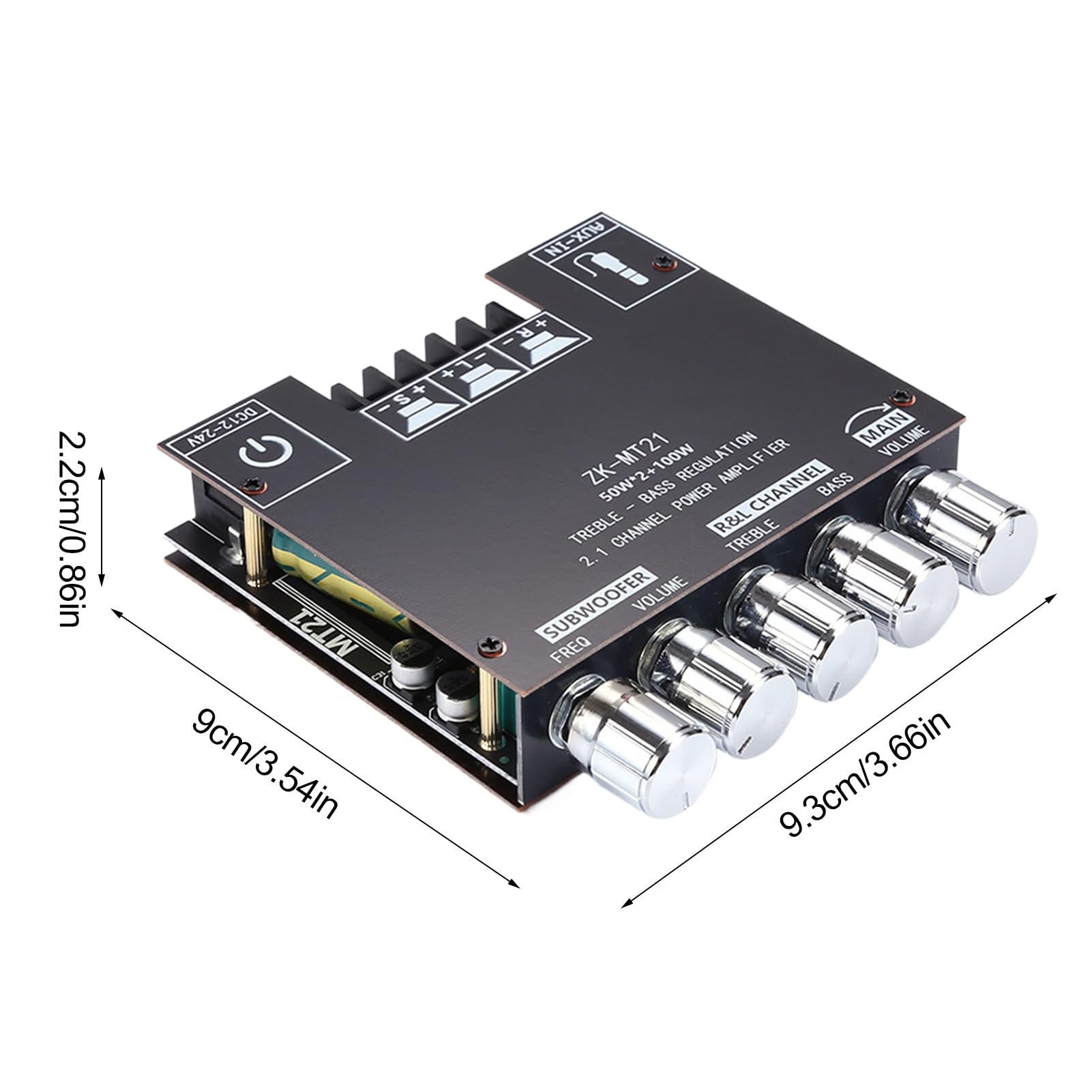 Carte Ampli Audio, Carte Amplificatrice 2.1 Canaux, Caisson De Basses 100W, Récepteur Audio Sans Fil Pour Événements Extérieurs, Sonorisation, Home