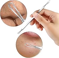 Vista 4 de Removedor de puntos negros, 2 piezas de acero inoxidable Extractor de espinillas herramienta de eliminación de espinillas, kit de herramientas