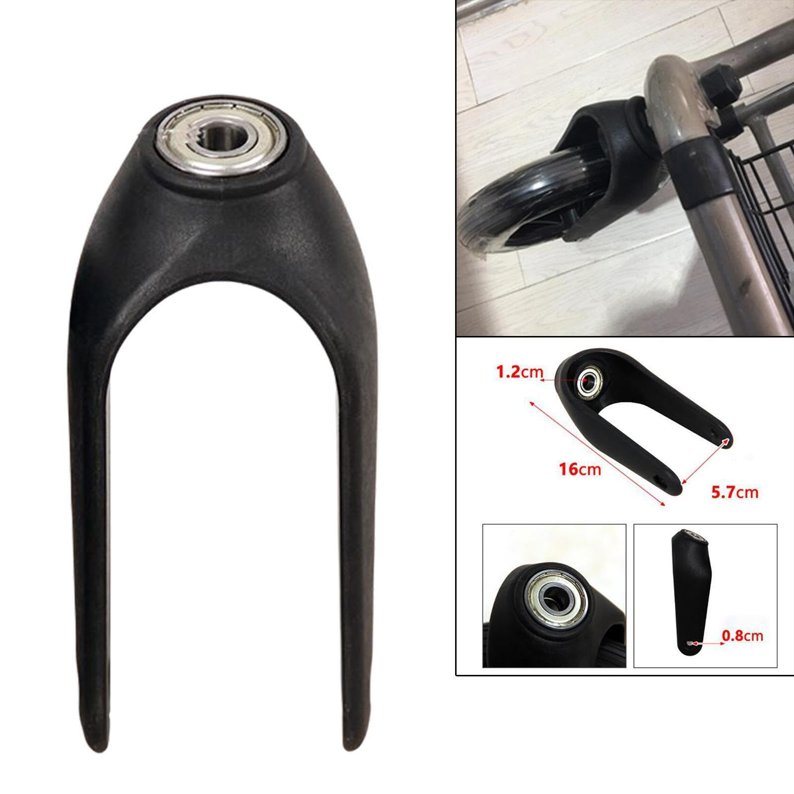 2 Set di Gli Accessori durevoli della Forcella Anteriore per sedie a rotelle migliorano Le Ruote orientabili Anteriori da 8 Pollici, 8 Pollici 2Insieme