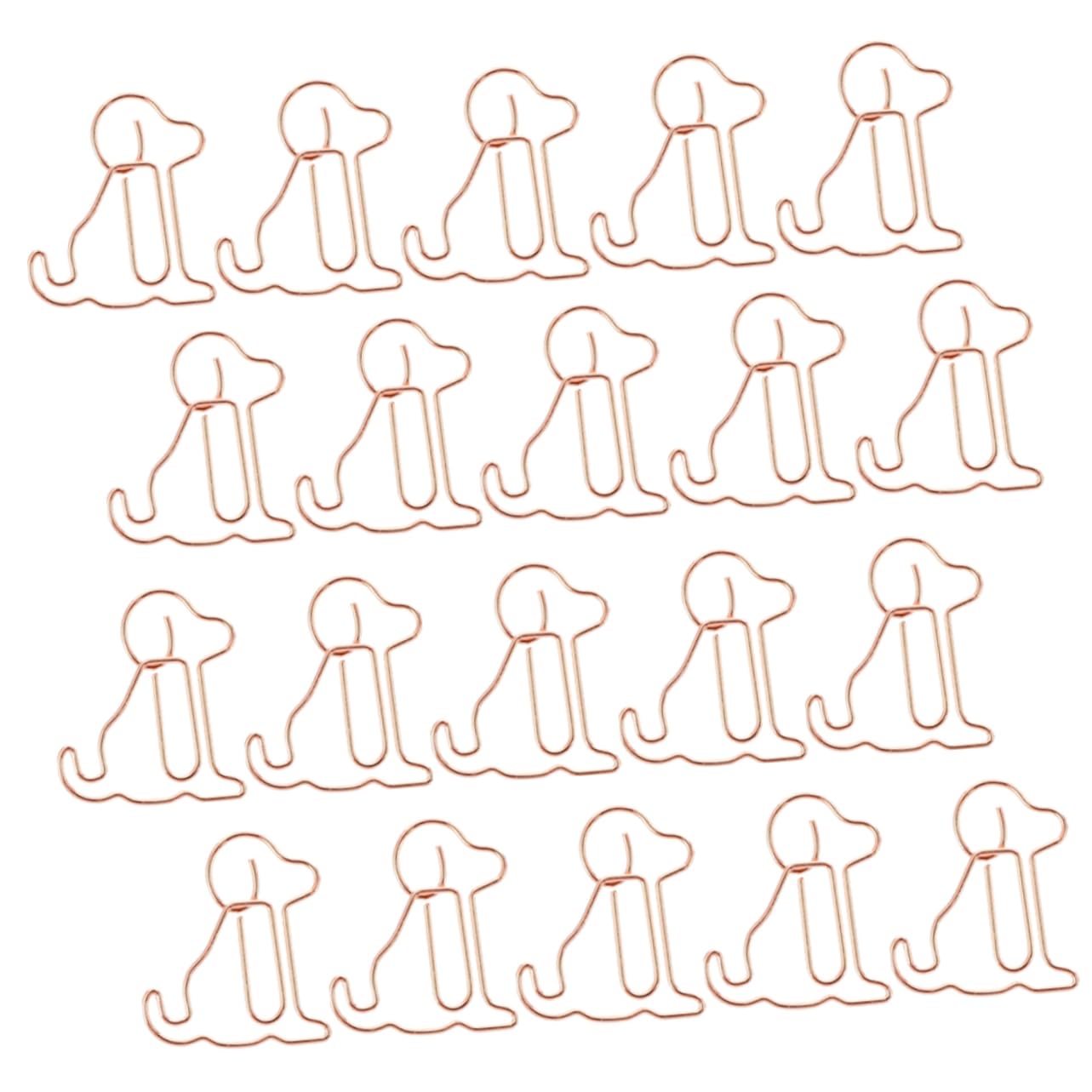 DOITOOL 3 ensembles Trombone Chiot En Or Rose Amusant Fixation De Pince À Papier Pince À Papier De Dessin Animé Trombones De Dessin Animé Pour Étudiants Trombone 50 pièces * 3