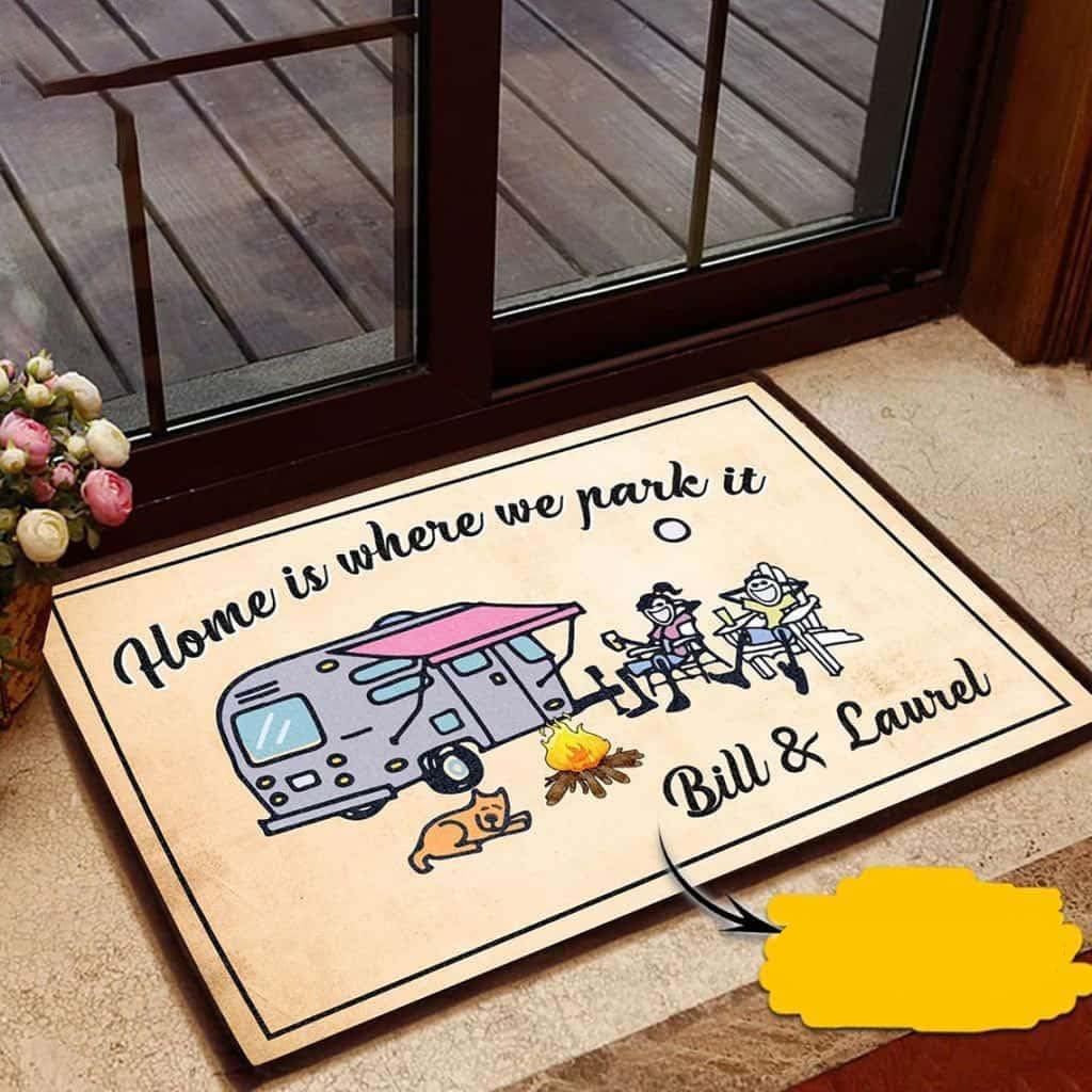 Paillasson extérieur entrée maison personnalisé tapis de porte original